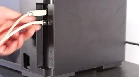 Printer connection wires Stock Footage 60233035