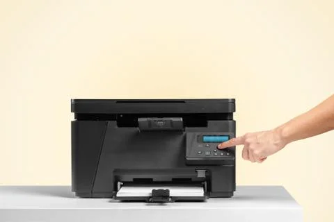 Printer, copier, scanner. Office table Stock Photos