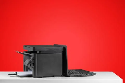 Printer, copier, scanner. Office table Stock Photos