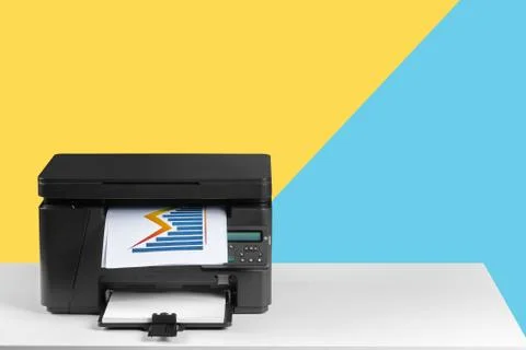 Printer, copier, scanner. Office table Stock Photos