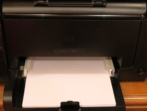 Printer copier with white paper Stock Photos