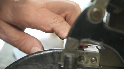 Printer cutting lead slugs closeup Video stock 25910812