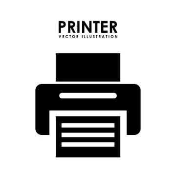 Printer design over white background vector illustration Stock Illustration