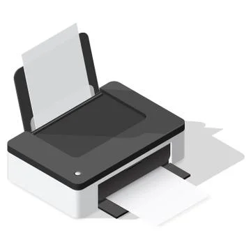 Printer detailed isometric icon Stock Illustration
