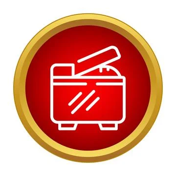 Printer device icon representing office equipment Stock Illustration