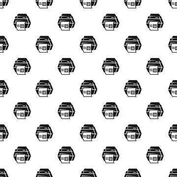 Printer device showing document printing seamless pattern Stock Illustration