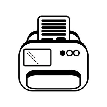 Printer document isolated icon Stock Illustration