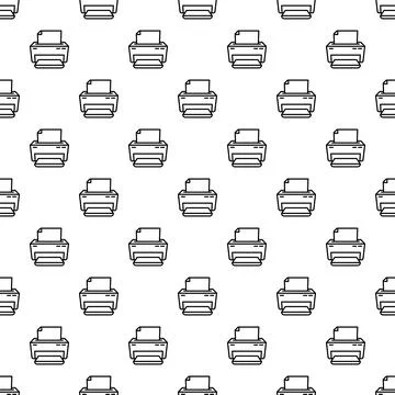 Printer document output technology line art pattern Stock Illustration