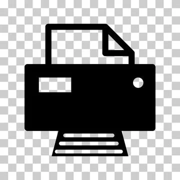 Printer document web icon, printout machine technology flat sign vector illus Stock Illustration