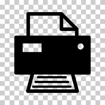 Printer document web icon, printout machine technology flat sign vector illus Stock Illustration