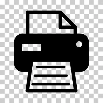 Printer document web icon, printout machine technology flat sign vector illus Illustrazione stock