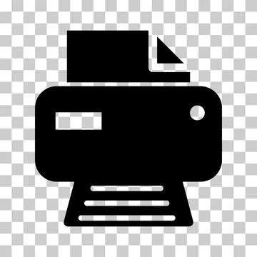 Printer document web icon, printout machine technology flat sign vector illus Illustrazione stock