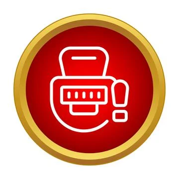 Printer error icon showing alert message and warning 스톡 일러스트