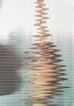 Printer error waves generate an abstract glitch art Stockillustratie