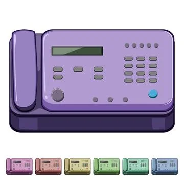 Printer fax machine cartoon vector graphic Stock Illustration