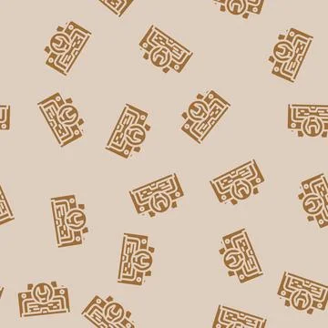 Printer fixing repair computer glyph vector seamless pattern Stock Illustration