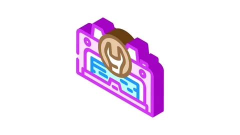 Printer fixing repair computer isometric icon animation 스톡 동영상 327288188