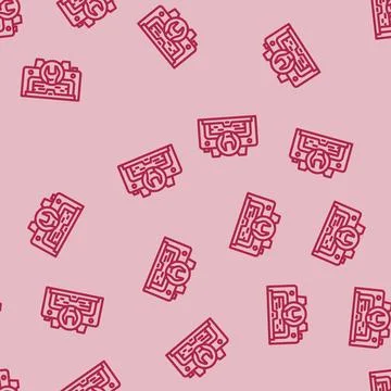 Printer fixing repair computer line vector seamless pattern Stock Illustration