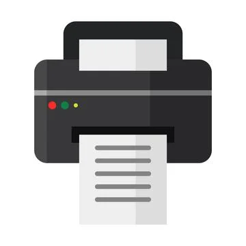 Printer flat clipart vector illustration Illustrazione stock