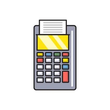 Printer flat color icon Stock Illustration