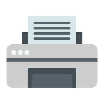 Printer flat icon, fax and office, vector Stock Illustration