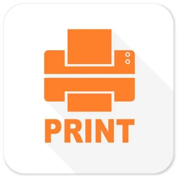 Printer flat icon Stock Illustration