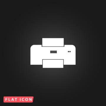 Printer  flat icon Stock Illustration