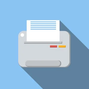 Printer flat icon Stock Illustration