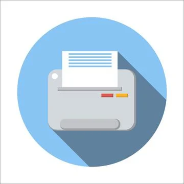 Printer flat icon Stock Illustration