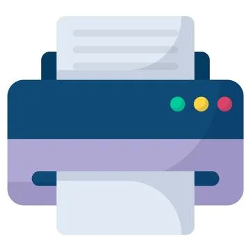 Printer flat icon , photography and digital art flat vector design Stockillustratie