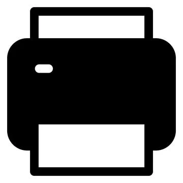 Printer glyph icon vector illustration isolated on white background Stock Illustration