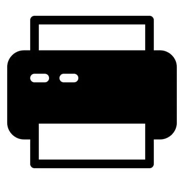 Printer glyph icon vector illustration isolated on white background Stock Illustration
