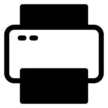 Printer glyph icon vector illustration isolated on white background 스톡 일러스트
