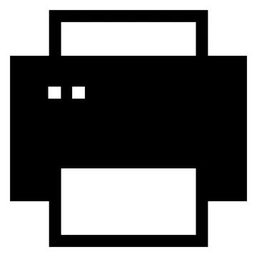 Printer glyph icon vector illustration isolated on white background Illustrazione stock