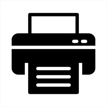 Printer glyph icon vector illustration isolated on white background イラスト素材