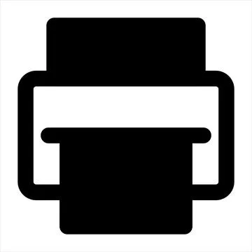 Printer glyph icon vector illustration isolated on white background Stock Illustration