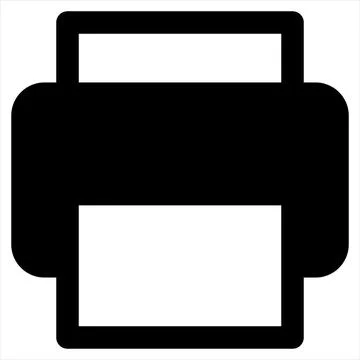 Printer glyph icon vector illustration isolated on white background 스톡 일러스트