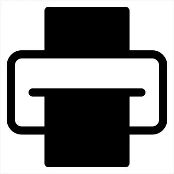Printer glyph icon vector illustration isolated on white background Stock Illustration