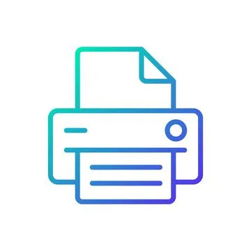Printer gradient linear vector icon Illustrazione stock