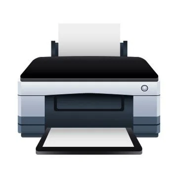Printer hardware machine device icon Stockillustratie