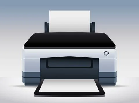 Printer hardware machine device icon Stock Illustration