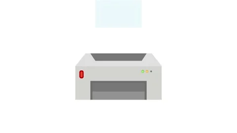 Printer icon animation for video motion graphics Stock Footage 179450869