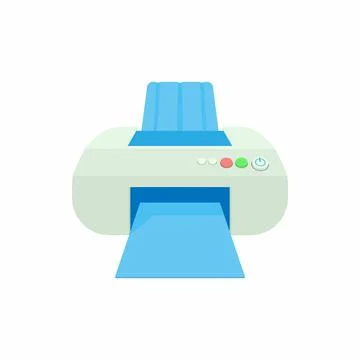 Printer icon in cartoon style Stock Illustration