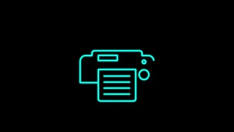 Printer icon , computer print copy printer machine symbol. Photocopy machine. Stock Footage 304023648