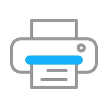 Printer icon. Concept of printing, document, and technology. Stock Illustration