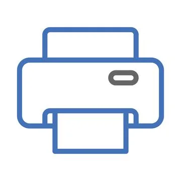 Printer icon. Concept of printing, office work, and document management. Illustrazione stock