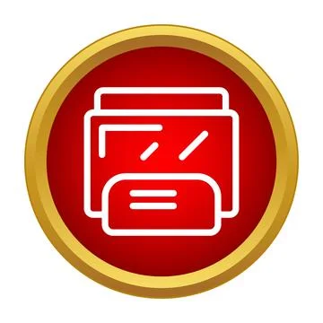 Printer icon concept showing printing document process Stock Illustration