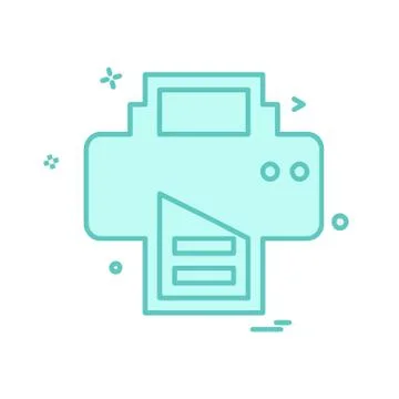 Printer icon design vector Stock Illustration
