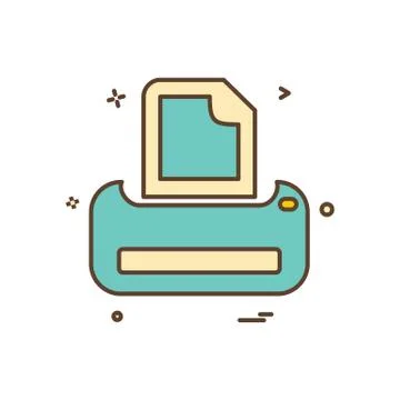 Printer icon design vector Stockillustratie