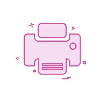 Printer icon design vector Illustrazione stock